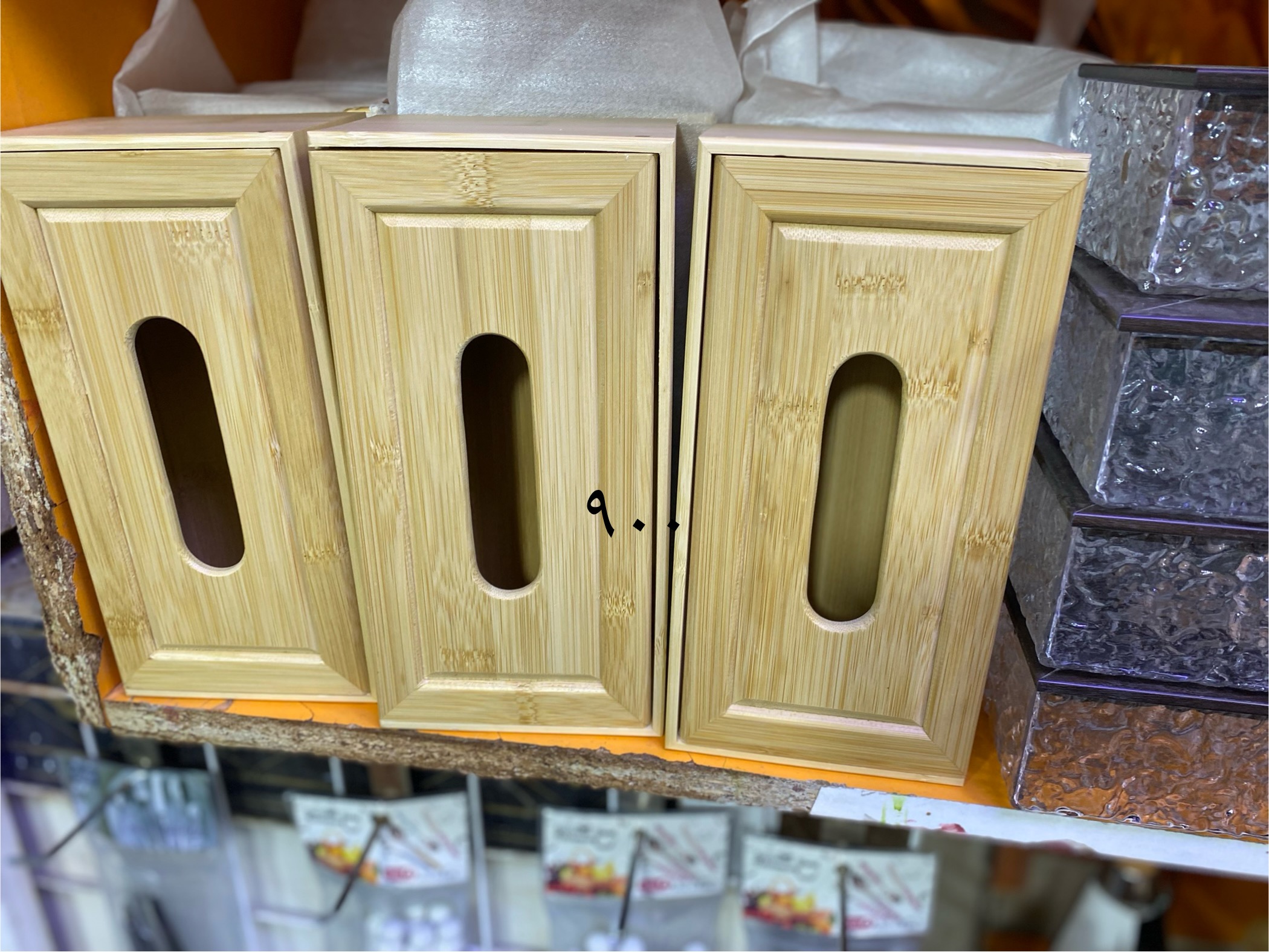 جا دستمال کاغذی بامبو